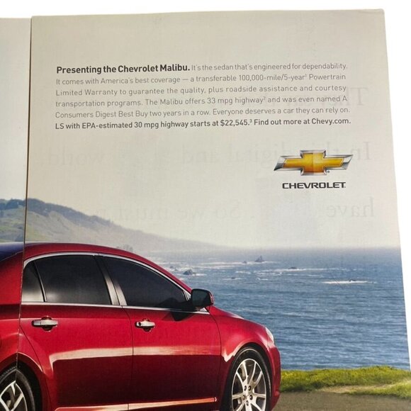 2010 Chevrolet Malibu Car Automobile 2 Full Page Print Ad Original u - Picture 3 of 4